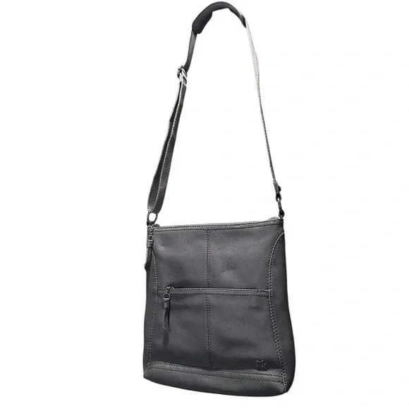The Sak Gray Crossbody Leather Bag - Picture 1 of 14